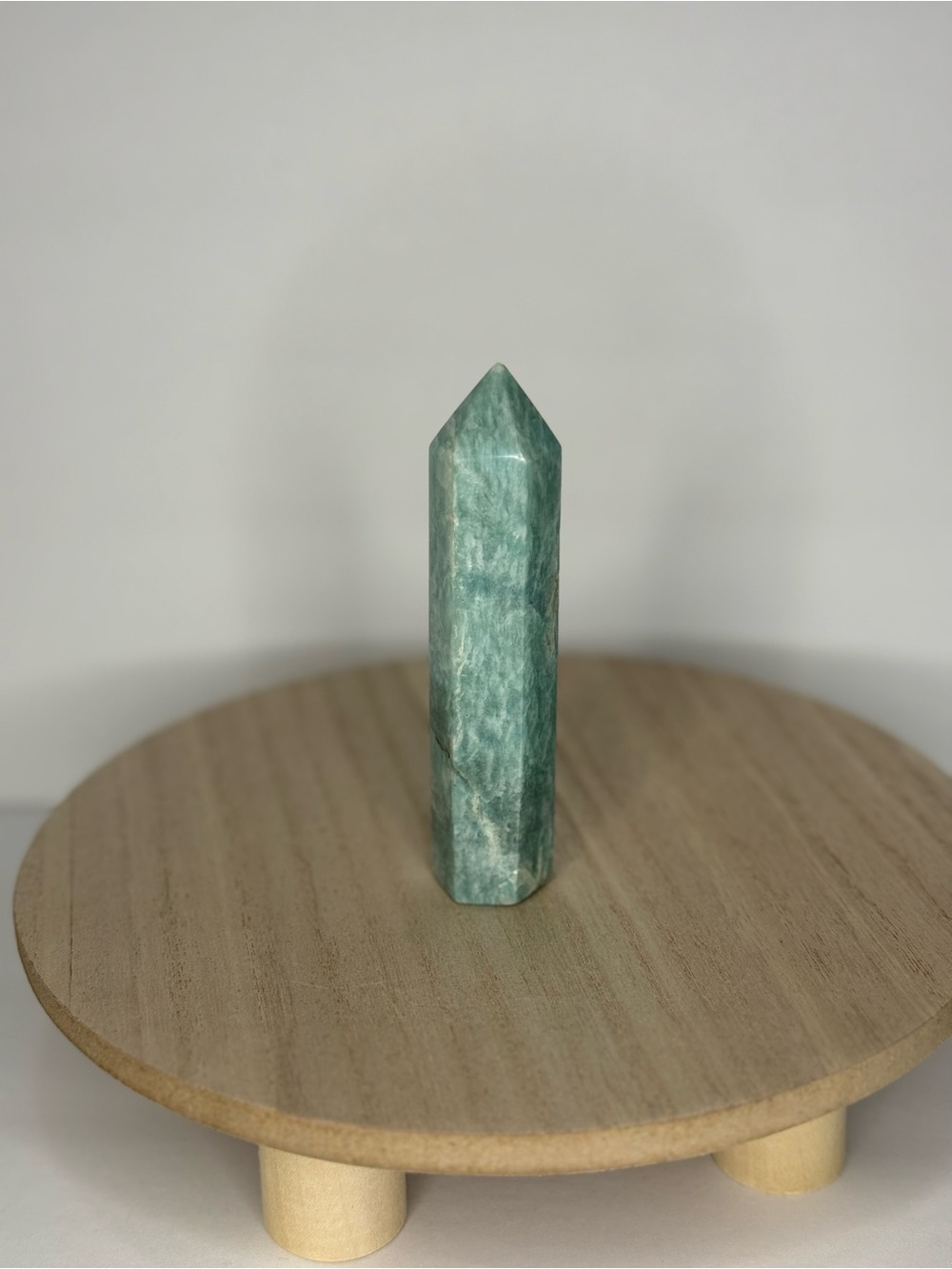 Natural Amazonite Crystal Tower Point | Polished Amazonite Obelisk | Healing